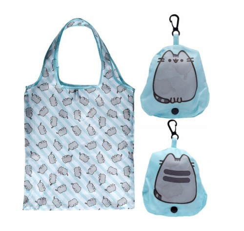 Składana torba zakupowa kot Pusheen niebieska (5).jpg