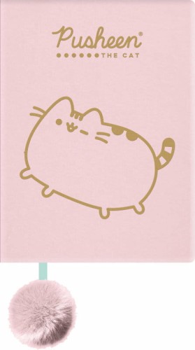Zamszowy pamiętnik kot Pusheen różowy (1).jpg
