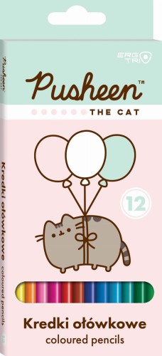 Kredki ołówkowe kot Pusheen 12 kolorów.jpg