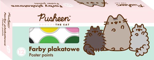 Farby plakatowe kot Pusheen 12 kolorów.jpg