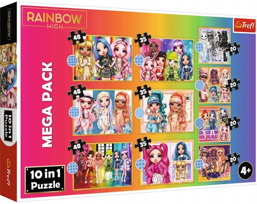 Puzzle 10w1 Kolekcja radosnych laleczek Rainbow High Trefl 4+  (1).jpg
