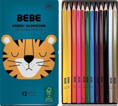 Kredki ołówkowe w metalowym pudełku BB BOYS