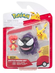 Pokemon figurki bitewne Magby Gastly Pikachu