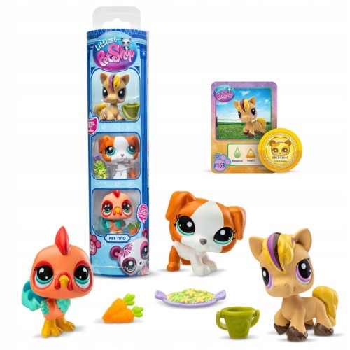 Littlest Pet Shop zestaw figurek Kogut Koń Pies seria 3 (1).jpg