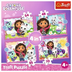 Puzzle 4w1 Koci Domek Gabi Trefl 4+
