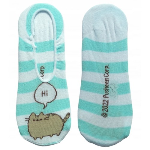 Skarpetki damskie stopki Pusheen roz. 39-42 turkusowe.jpg